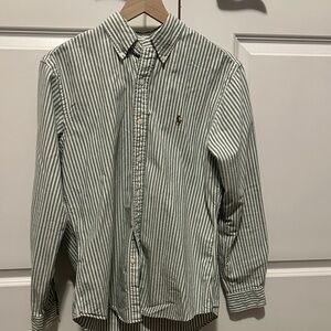 Polo Ralph Lauren Green Striped Button Down Shirt